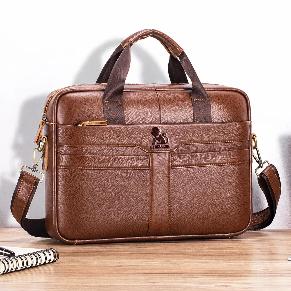 Sacoche 91522 — coloris marron, vue produit sans logo ajouté