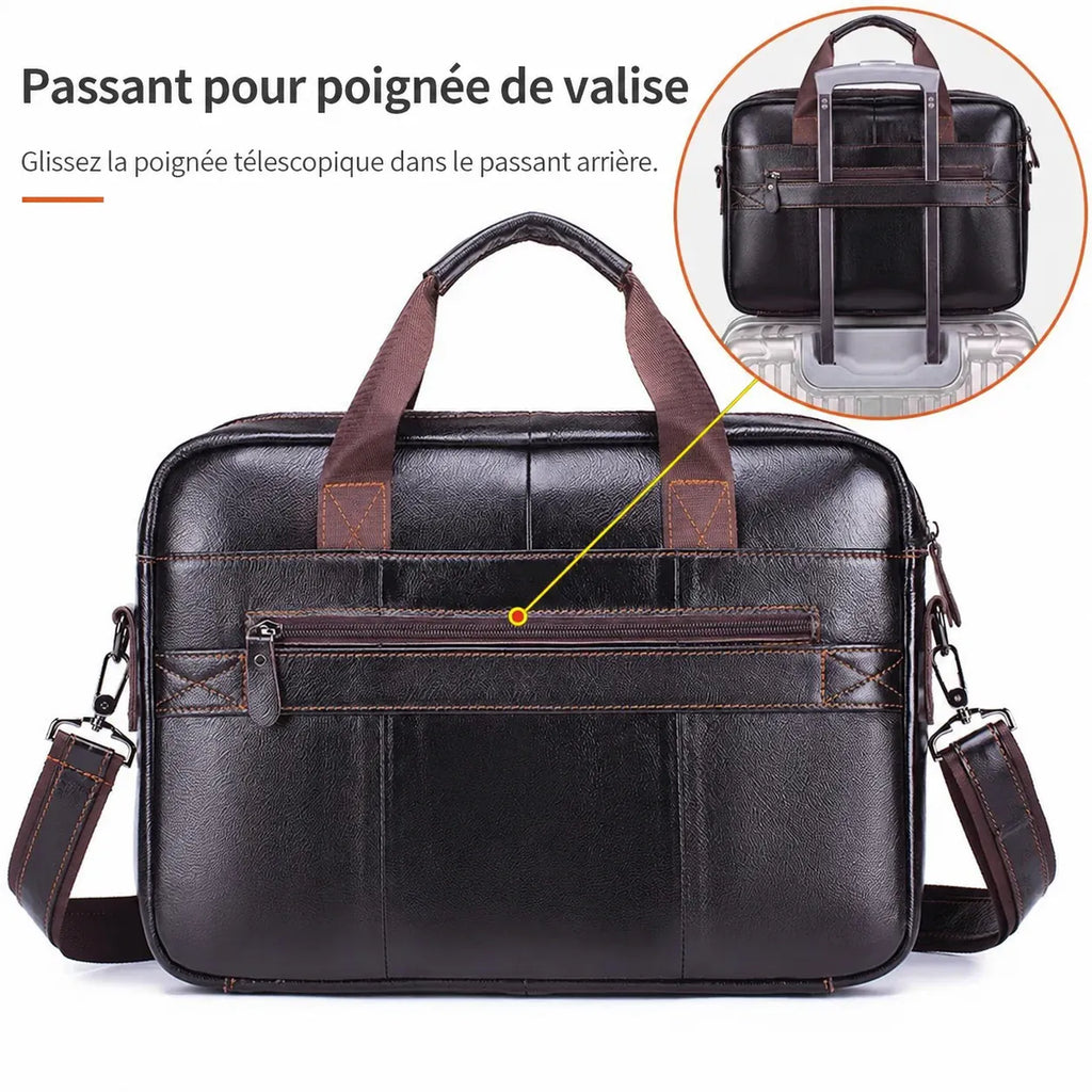 Sacoche 91522 — passant arrière pour poignée de valise, explication en français