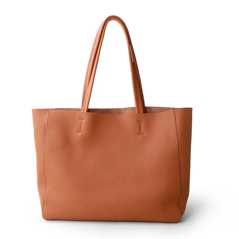 Bordeaux, cabas en cuir véritable, ligne luxe, vue produit 9 (9 sur 27)