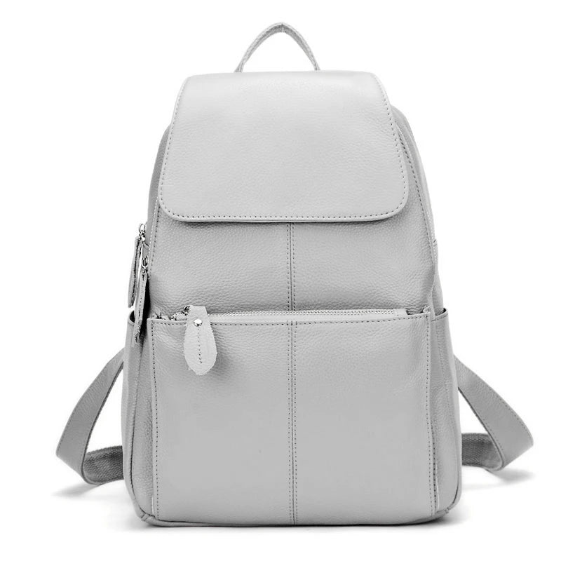Montauban, sac à dos en cuir véritable, blanc et noir, vue produit 15 (15 sur 20)