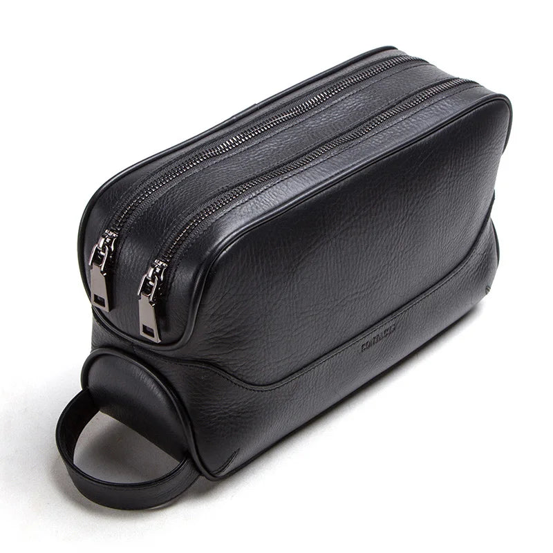 Savigny-sur-Orge, trousse de toilette en cuir véritable, vue produit 7 (7 sur 8)