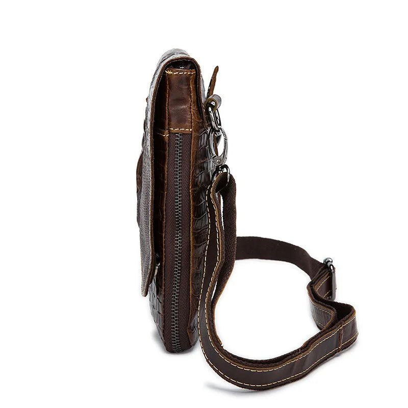 Le Tampon, porte-documents en cuir véritable, grain crocodile, vue produit 5 (5 sur 7)