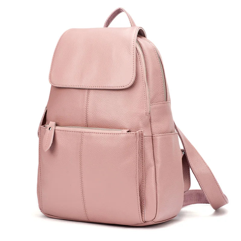 Montauban, sac à dos en cuir véritable, blanc et noir, vue produit 9 (9 sur 20)