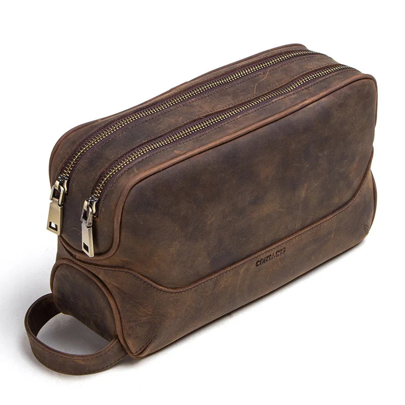 Savigny-sur-Orge, trousse de toilette en cuir véritable, vue produit 8 (8 sur 8)