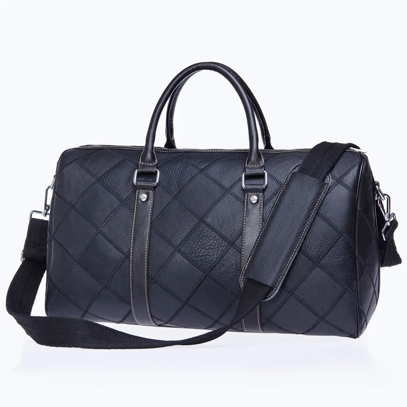Chalon-sur-Saône, sac de voyage en cuir véritable, bagage cabine, vue produit 10 (10 sur 13)