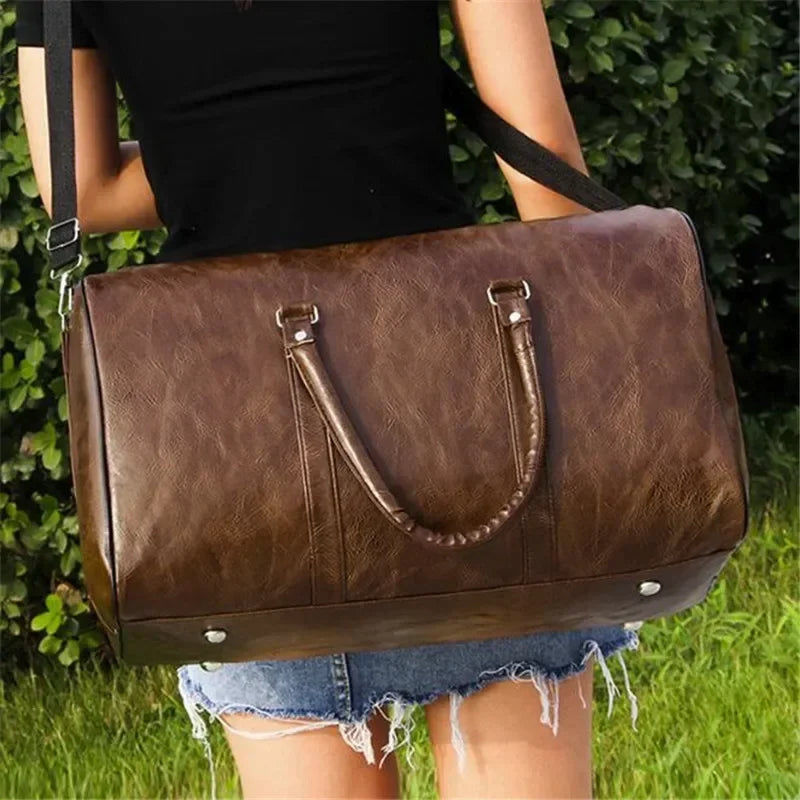 Annecy, grand sac de sport simili cuir, format week-end, vue produit 2 (2 sur 12)