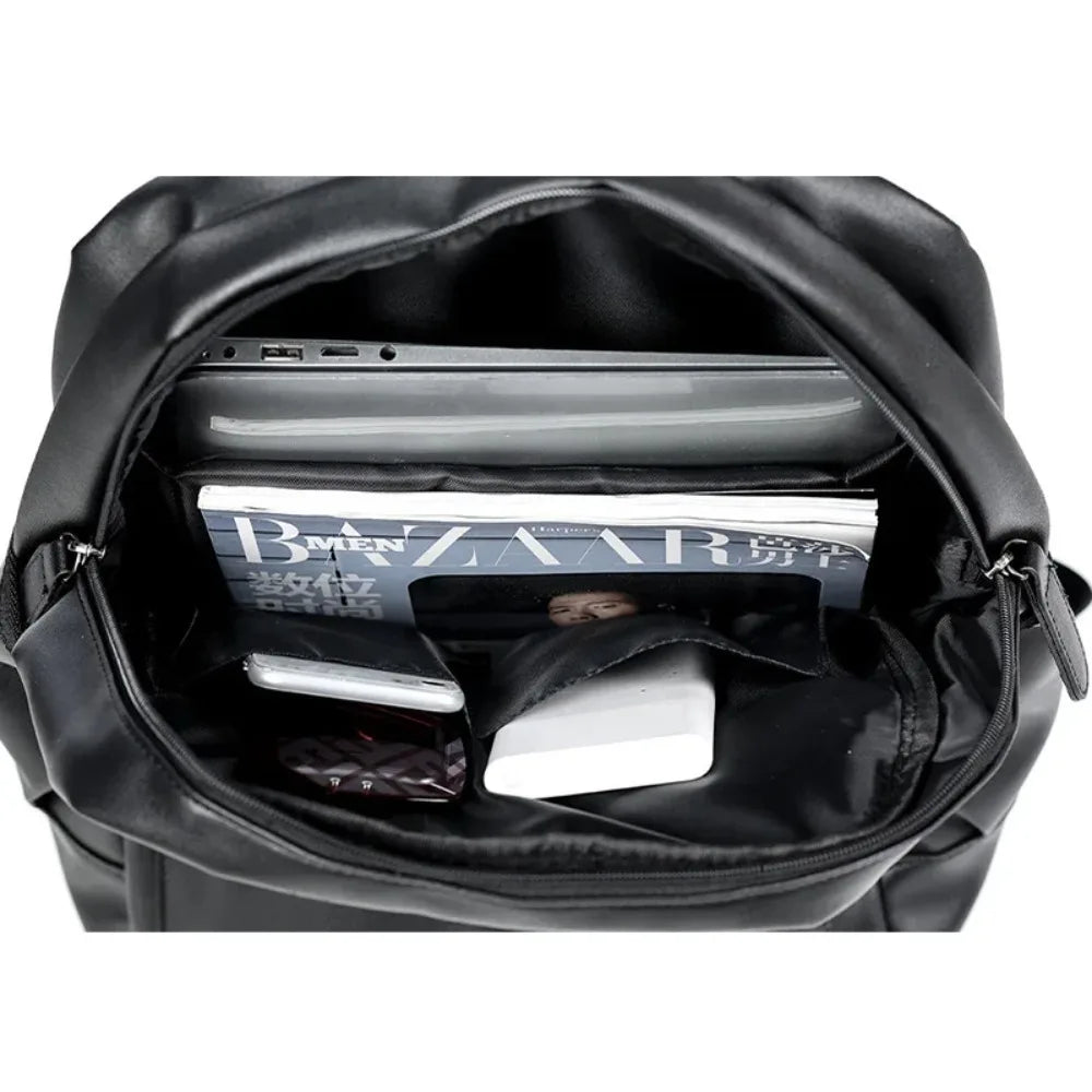 Villejuif, sac à dos simili cuir, imperméable, vue produit 5 (5 sur 6)
