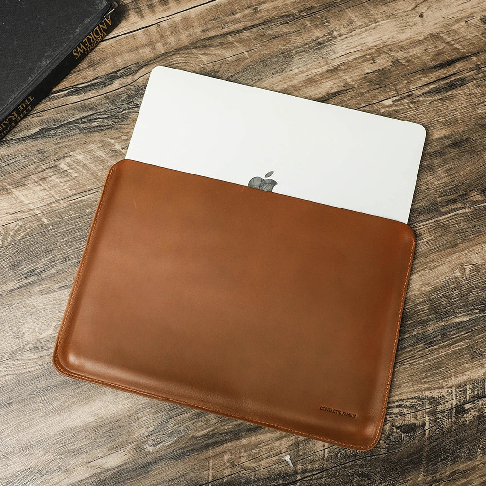 Perpignan, housse macbook en cuir véritable, 13 à 16 pouces, vue produit 7 (7 sur 8)