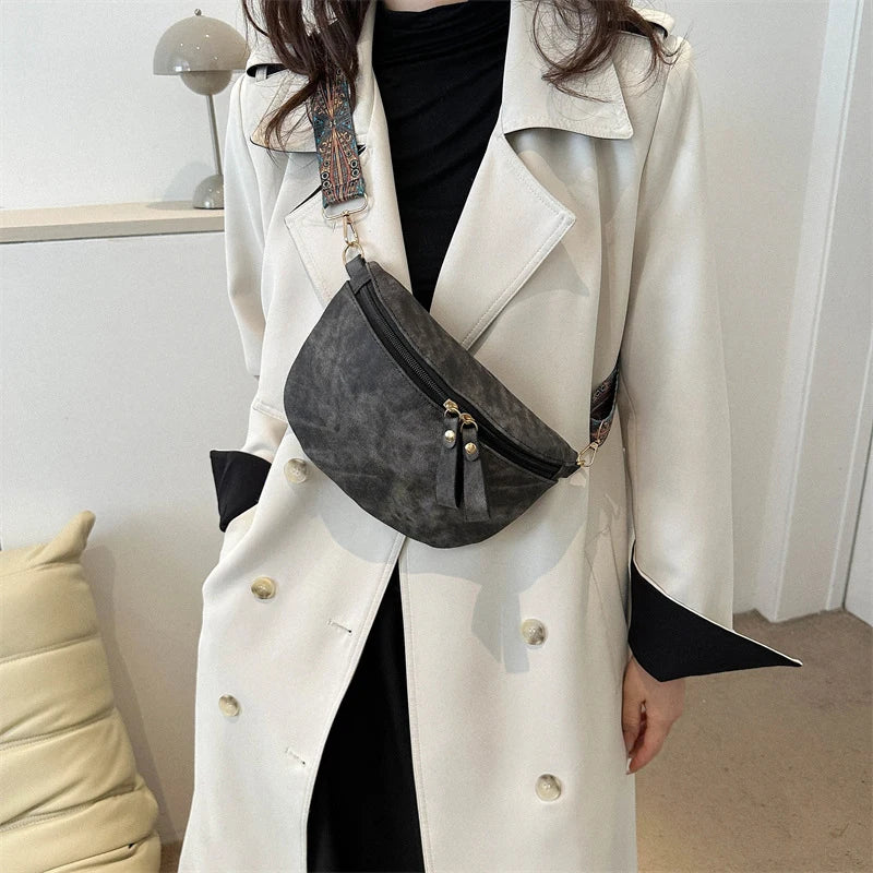 Sartrouville, sac banane simili cuir, ligne hobo, vue produit 5 (5 sur 9)