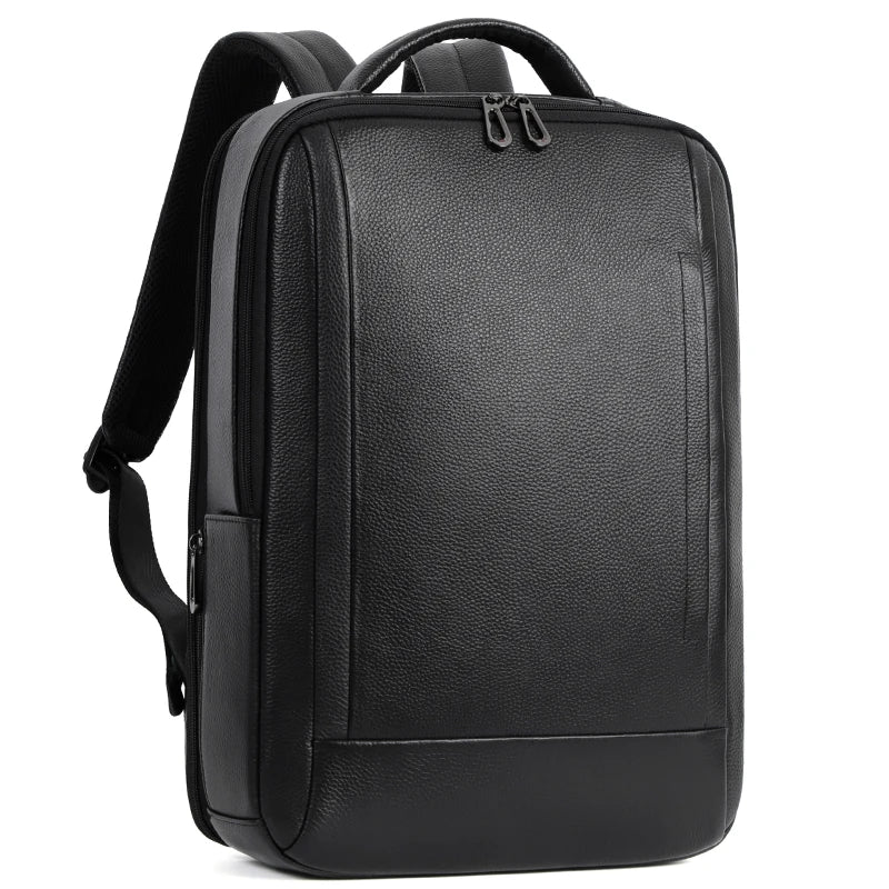 Neuilly-sur-Seine, sac à dos ordinateur en cuir véritable, 15,6 pouces, vue produit 7 (7 sur 7)