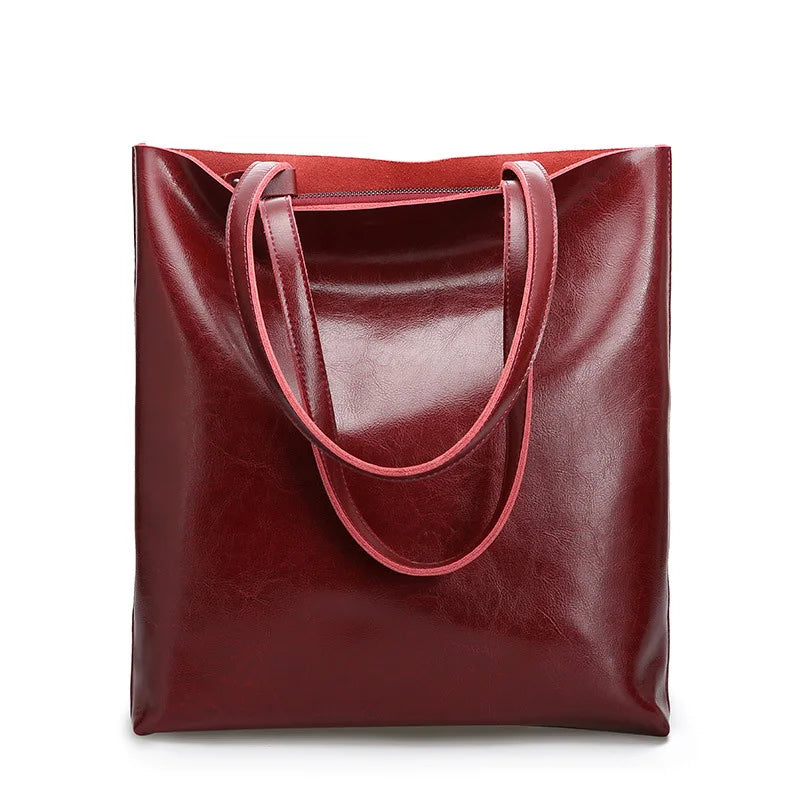 Blois, sac cabas en cuir véritable, fermeture zippée, photo principale (1 sur 10)
