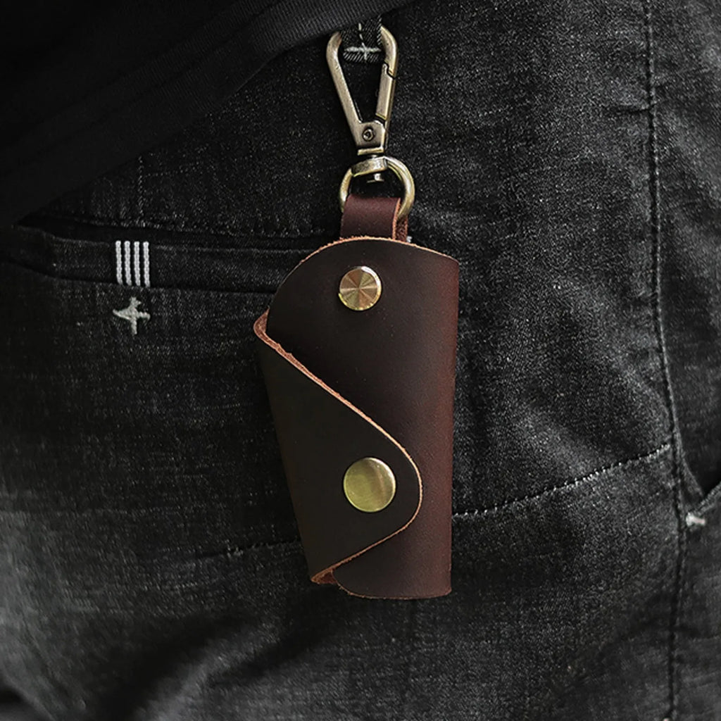 Amiens, étui porte-clés vintage en cuir véritable, vue produit 6 (6 sur 12)
