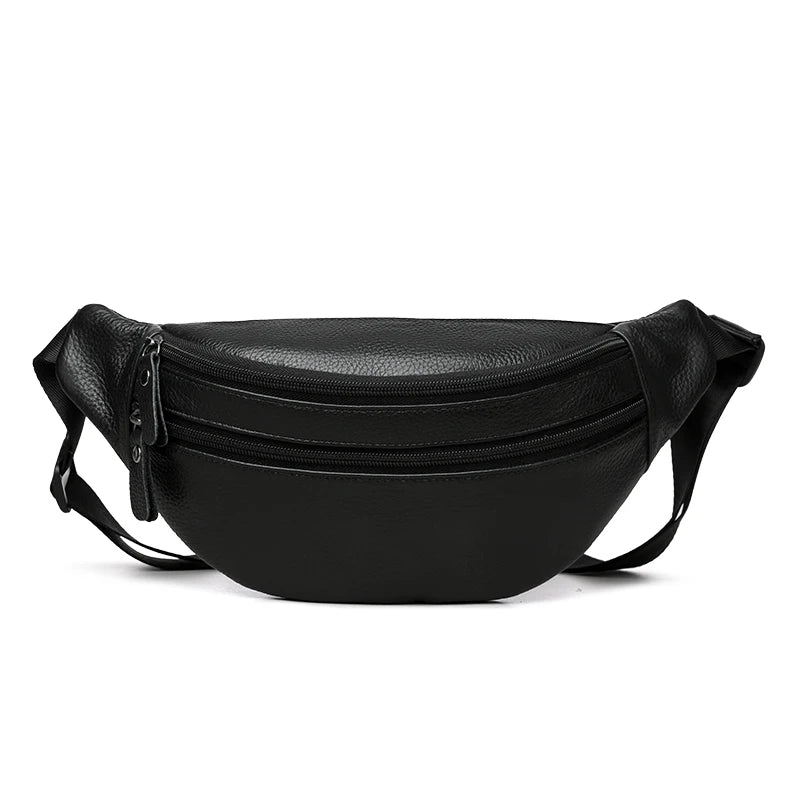 Fontenay-sous-Bois, sac banane en cuir véritable, ligne minimaliste, vue produit 7 (7 sur 8)