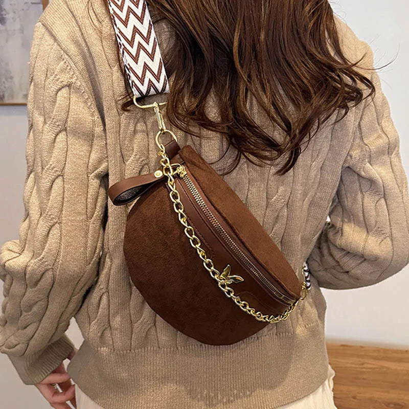 Noisy-le-Sec, sac de poitrine en faux daim, esprit bohème, vue produit 4 (4 sur 9)
