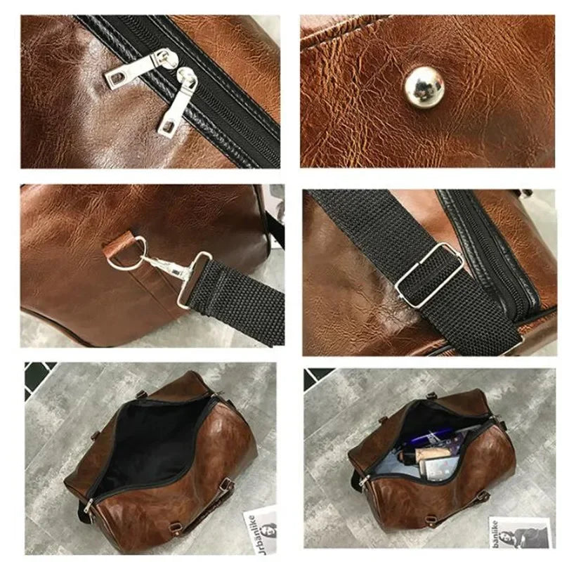 Annecy, grand sac de sport simili cuir, format week-end, vue produit 4 (4 sur 12)