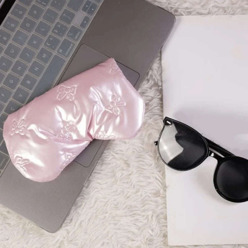 Vitry-sur-Seine, pochette à lunettes rose, fermeture à pression, vue produit 5 (5 sur 7)
