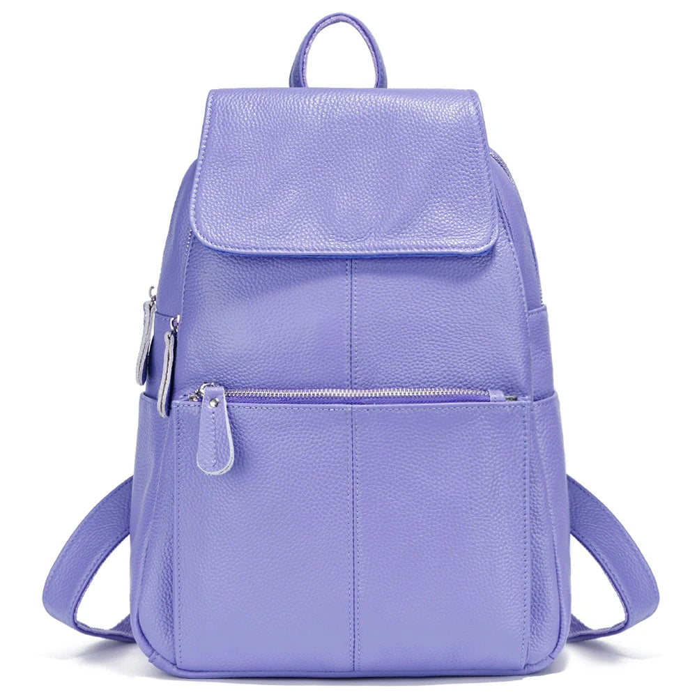 Montauban, sac à dos en cuir véritable, blanc et noir, vue produit 7 (7 sur 20)