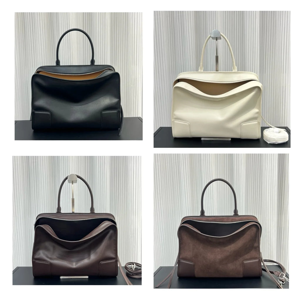 La Roche-sur-Yon, sac à main en cuir véritable, port épaule, vue produit 5 (5 sur 16)