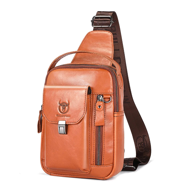 Belfort, sac de poitrine en cuir véritable, port croisé, vue produit 7 (7 sur 9)
