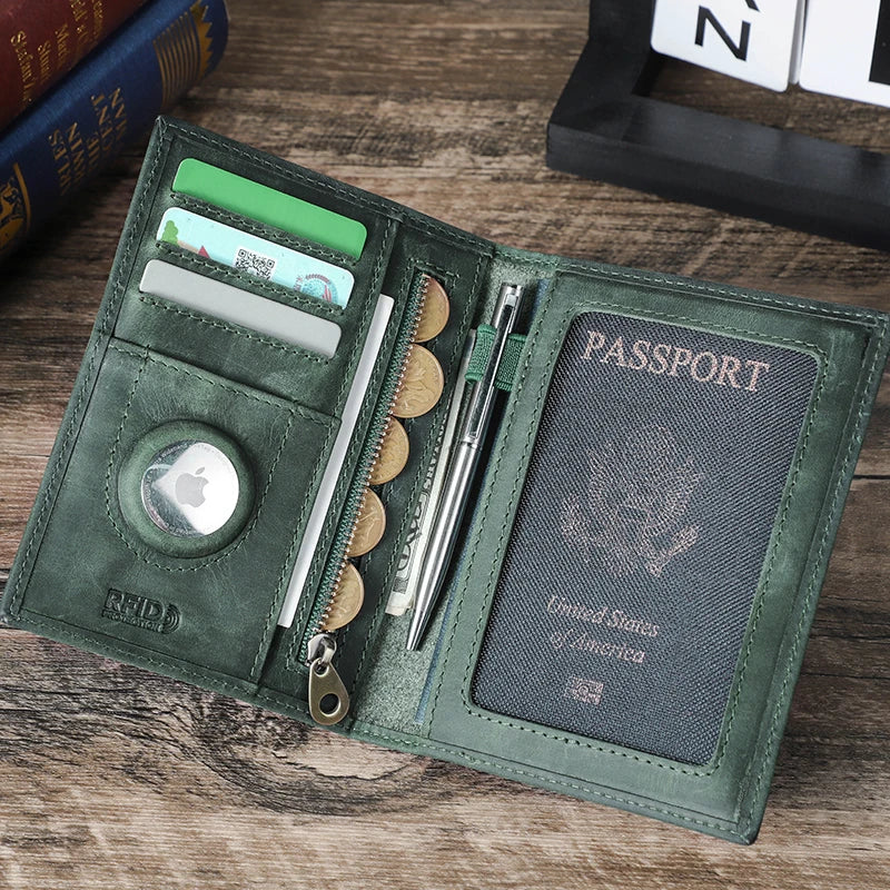 Issy-les-Moulineaux, portefeuille passeport en cuir véritable, porte-cartes, vue produit 12 (12 sur 12)