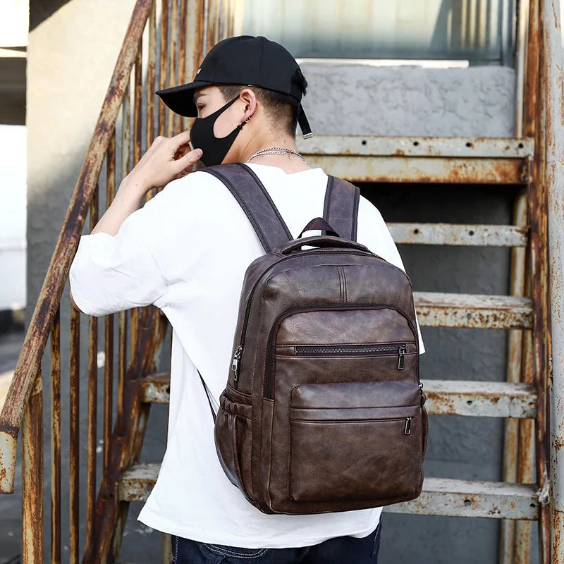 Fréjus, sac à dos simili cuir, port usb intégré, vue produit 5 (5 sur 9)
