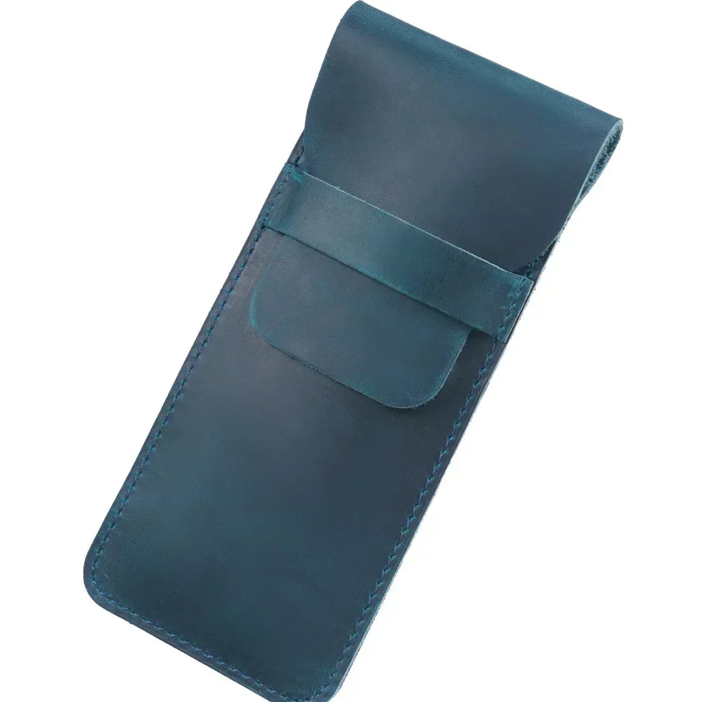 Saint-Maur-des-Fossés, porte-stylo plume en cuir véritable, fait main, vue produit 18 (18 sur 20)