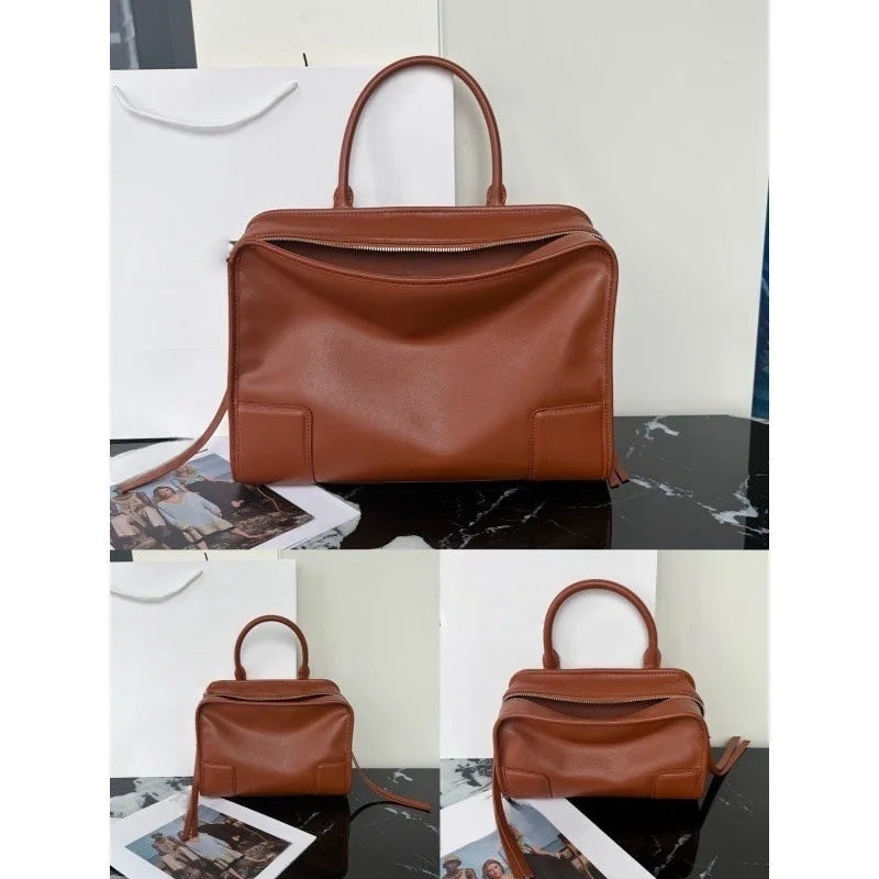 La Roche-sur-Yon, sac à main en cuir véritable, port épaule, vue produit 9 (9 sur 16)