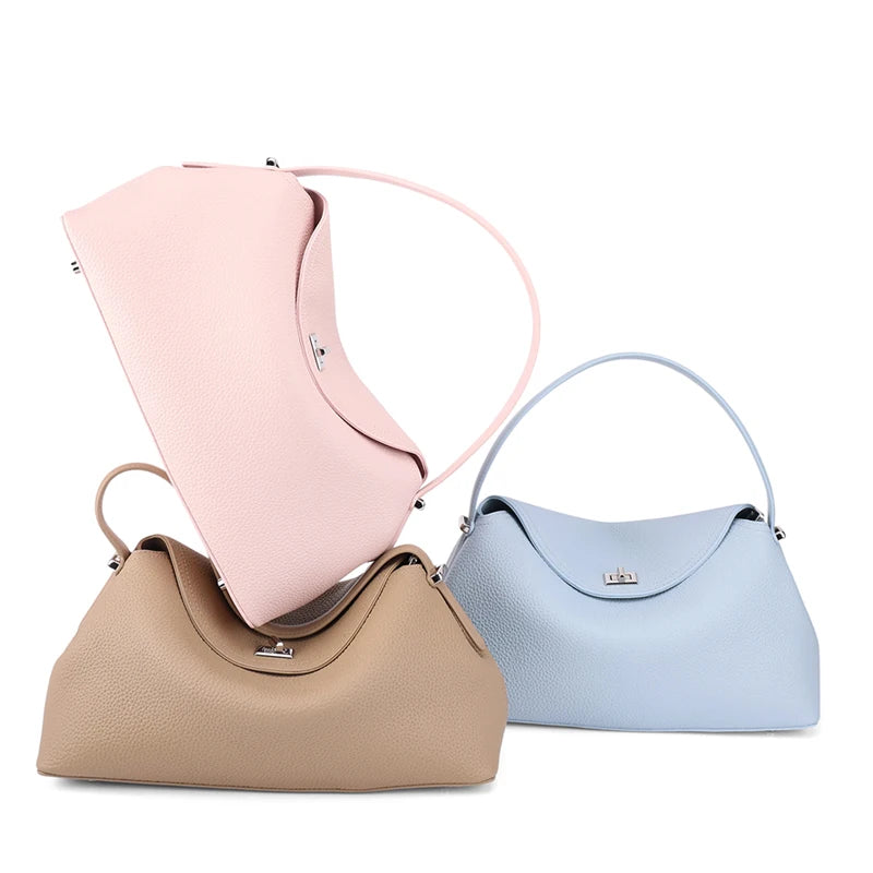 Chelles, sac à main rétro en cuir véritable, ligne luxe, vue produit 6 (6 sur 12)