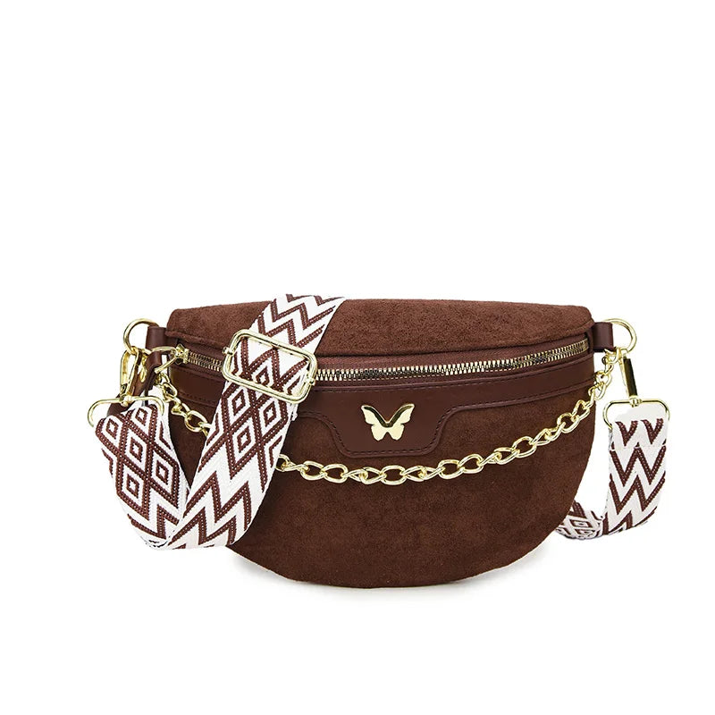 Noisy-le-Sec, sac de poitrine en faux daim, esprit bohème, vue produit 6 (6 sur 9)