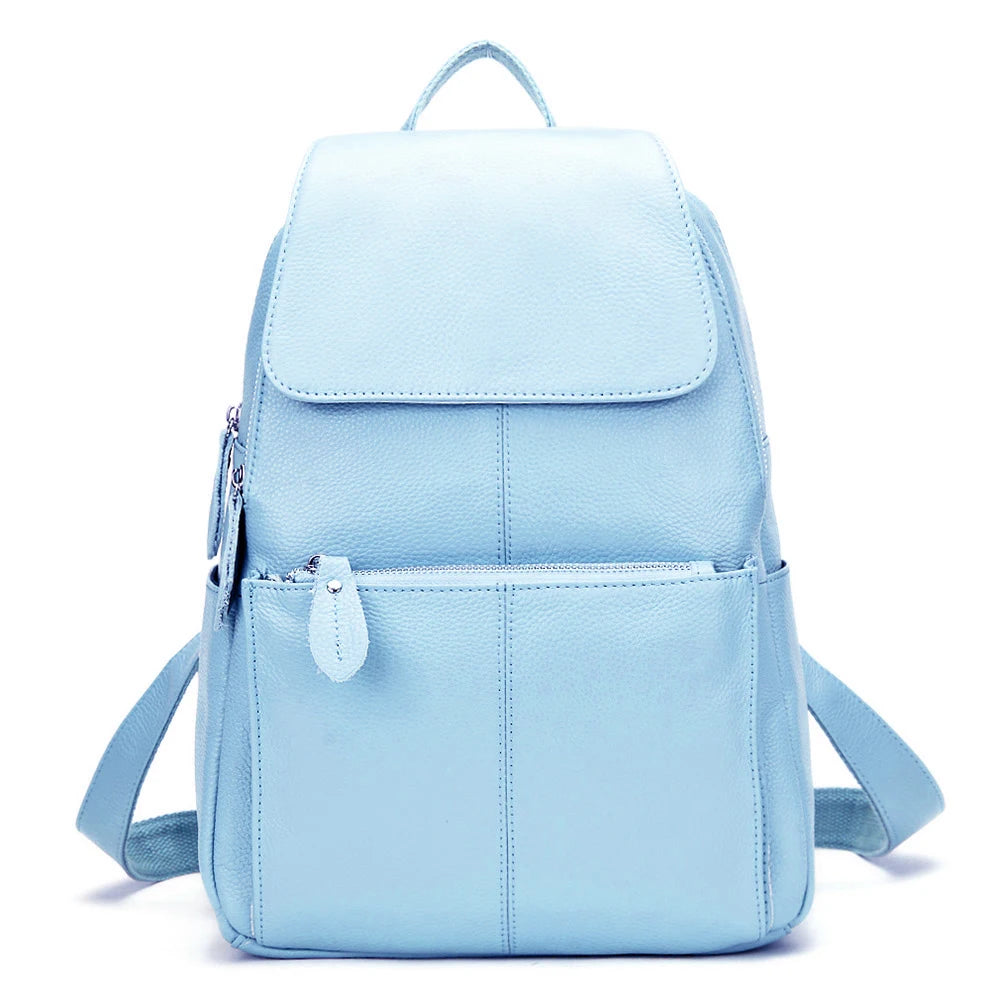Montauban, sac à dos en cuir véritable, blanc et noir, vue produit 14 (14 sur 20)
