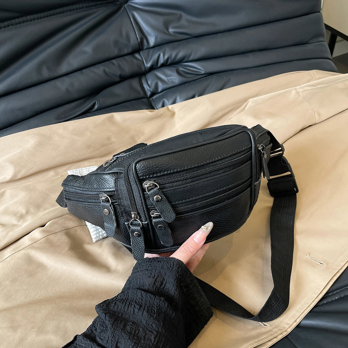 Sevran, sac banane simili cuir, port décontracté, vue produit 7 (7 sur 8)
