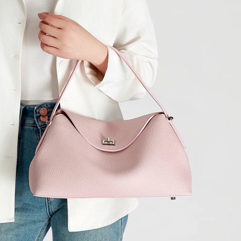 Chelles, sac à main rétro en cuir véritable, ligne luxe, photo principale (1 sur 12)