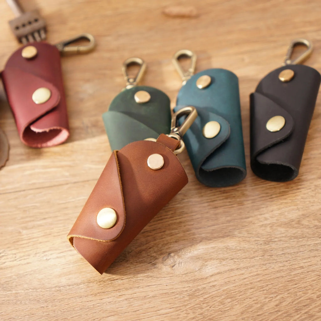 Amiens, étui porte-clés vintage en cuir véritable, vue produit 5 (5 sur 12)