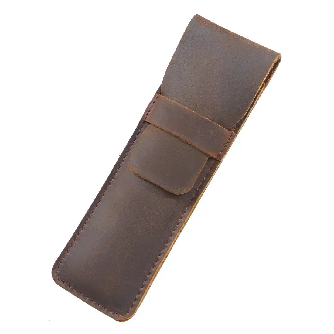 Saint-Maur-des-Fossés, porte-stylo plume en cuir véritable, fait main, vue produit 15 (15 sur 20)