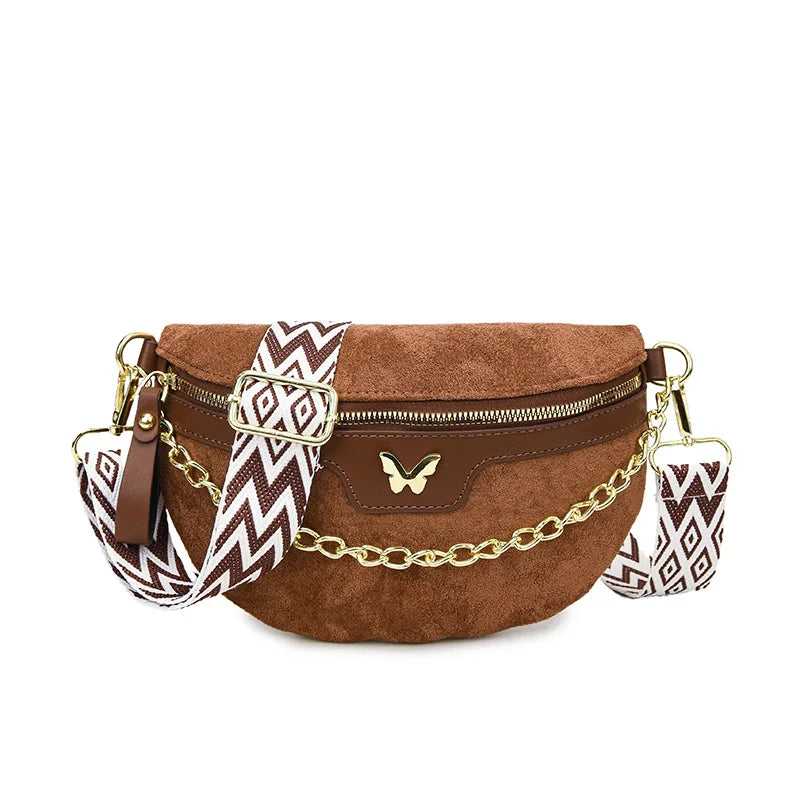 Noisy-le-Sec, sac de poitrine en faux daim, esprit bohème, vue produit 8 (8 sur 9)