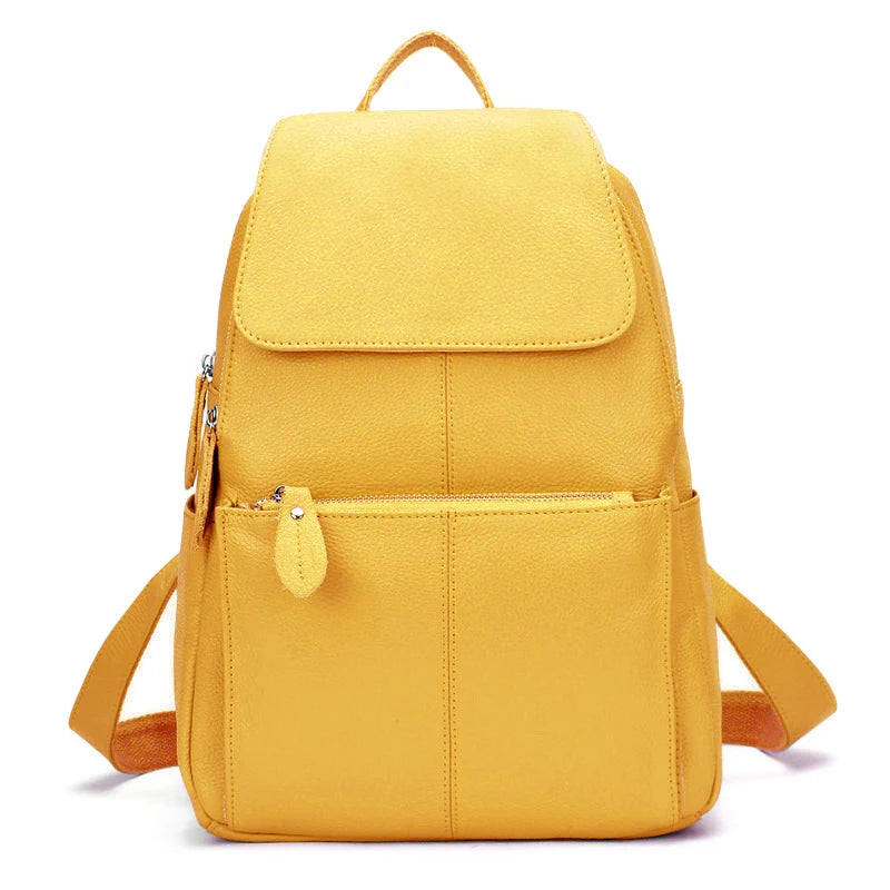 Montauban, sac à dos en cuir véritable, blanc et noir, vue produit 11 (11 sur 20)