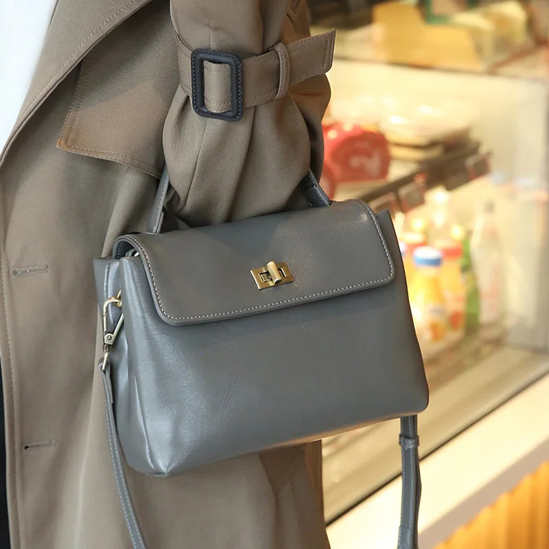 Saint-André, sac à main en cuir ciré, poignée supérieure, vue produit 7 (7 sur 12)