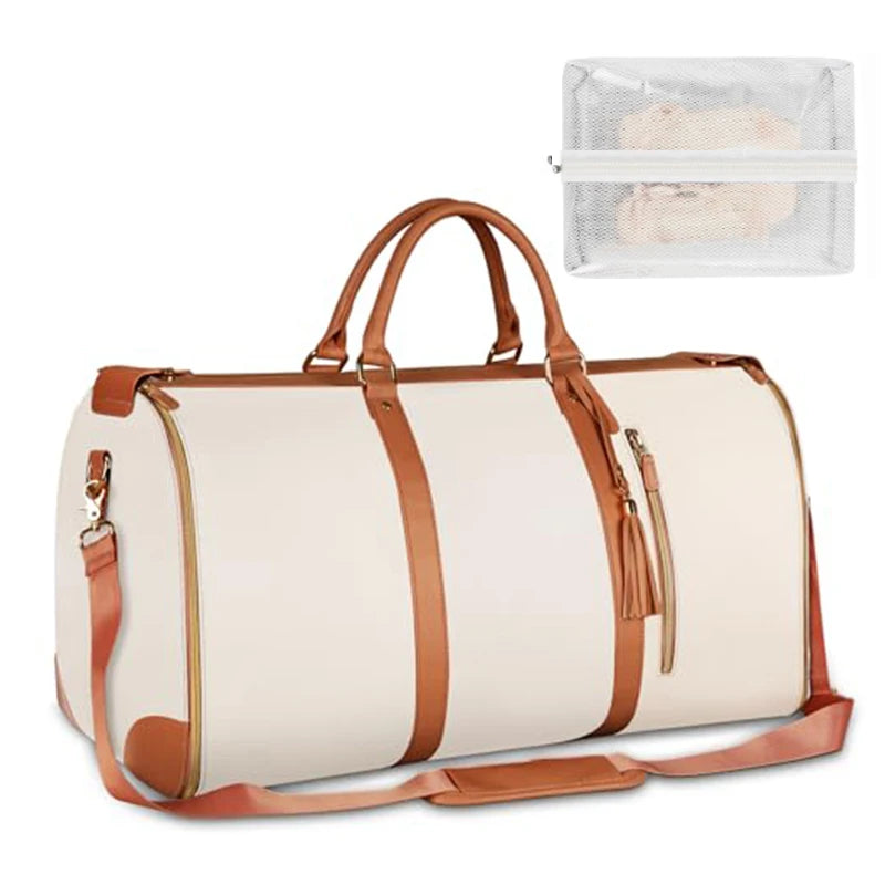 Saint-Brieuc, sac de voyage pliable simili cuir, format cabine, vue produit 4 (4 sur 6)