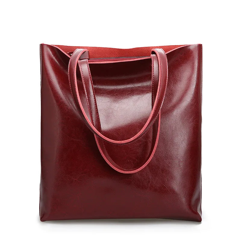 Blois, sac cabas en cuir véritable, fermeture zippée, vue produit 8 (8 sur 10)