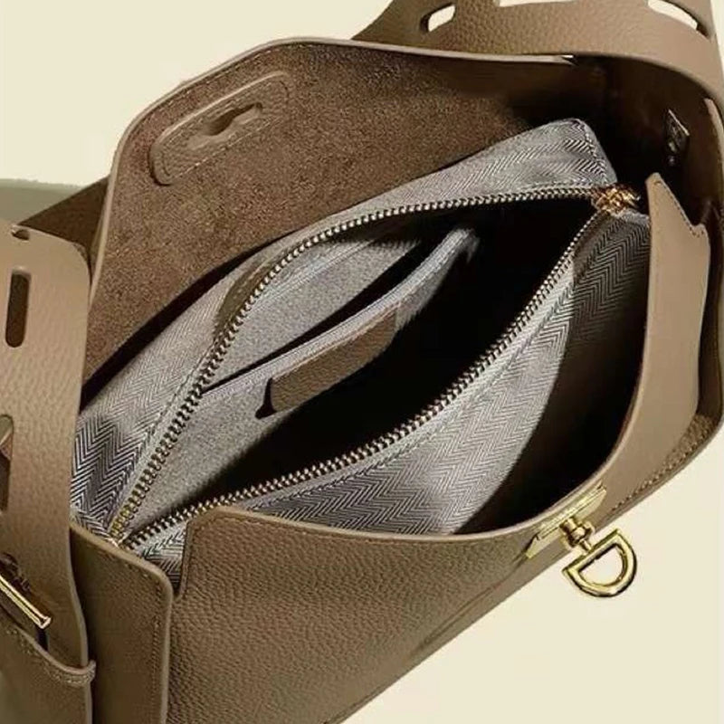 Saint-Louis, sac à main en cuir véritable, ligne luxe, vue produit 3 (3 sur 16)