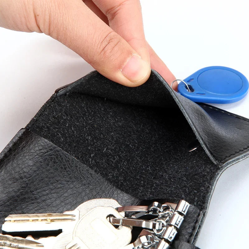 Brest, étui porte-clés en cuir véritable, poche organisatrice, photo principale (1 sur 10)