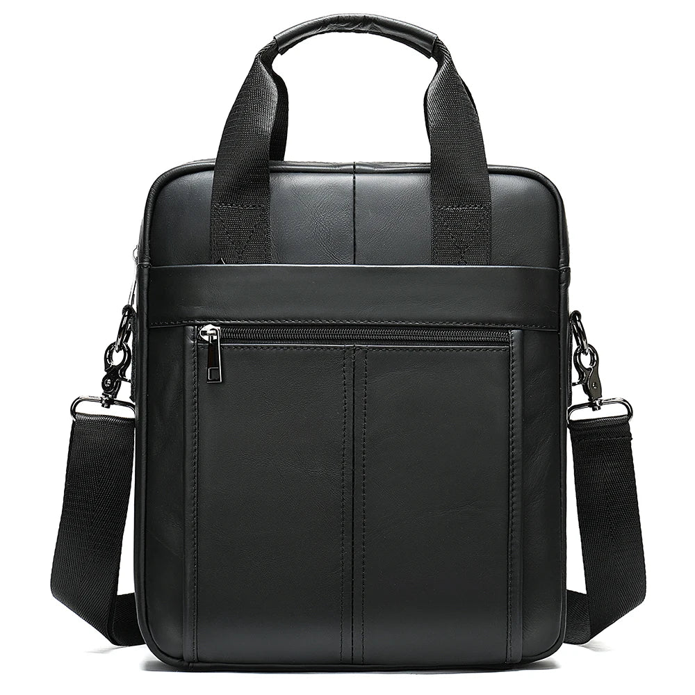 Marcq-en-Barœul, sacoche messager en cuir véritable, ordinateur 13 pouces, vue produit 9 (9 sur 9)