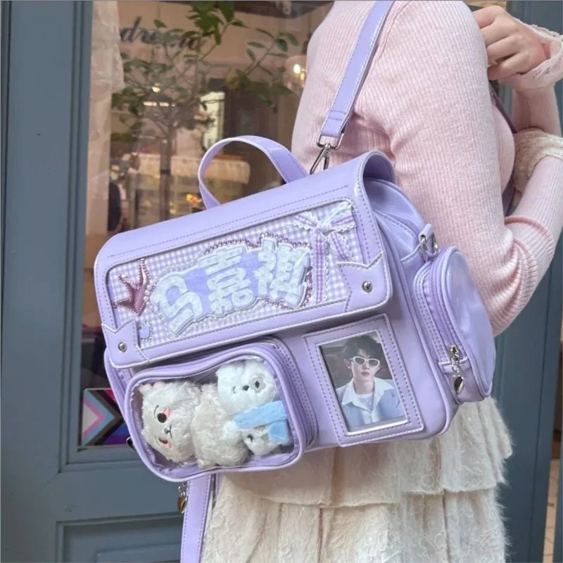 Sarcelles, sac à dos simili cuir, format carré japonais, vue produit 2 (2 sur 13)
