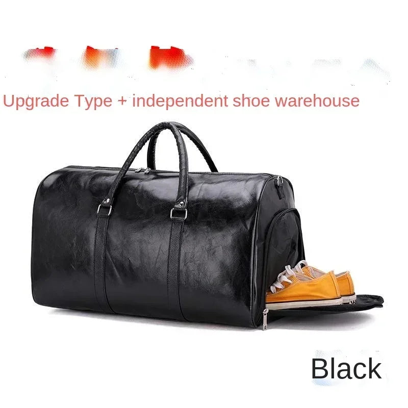 Annecy, grand sac de sport simili cuir, format week-end, vue produit 7 (7 sur 12)