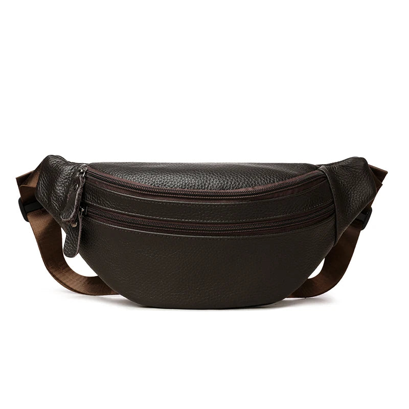 Fontenay-sous-Bois, sac banane en cuir véritable, ligne minimaliste, vue produit 8 (8 sur 8)