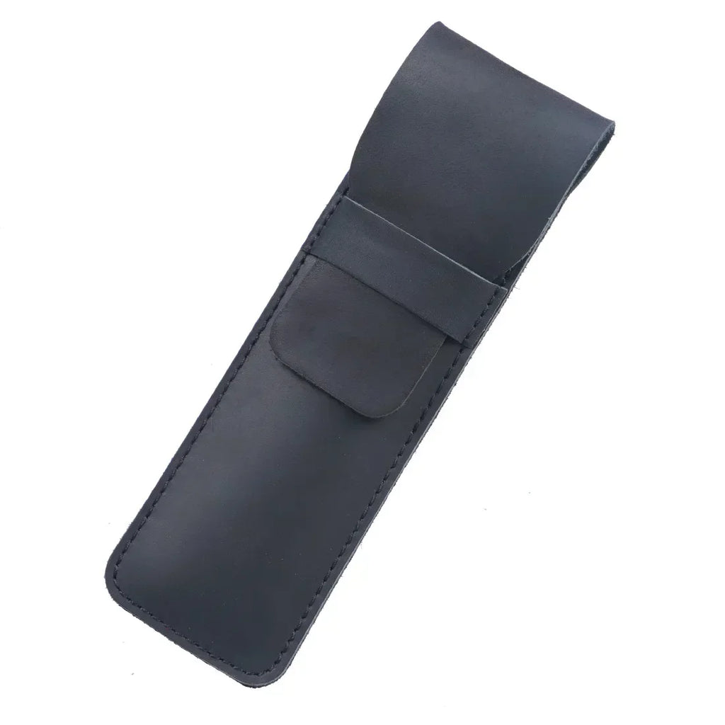 Saint-Maur-des-Fossés, porte-stylo plume en cuir véritable, fait main, vue produit 12 (12 sur 20)