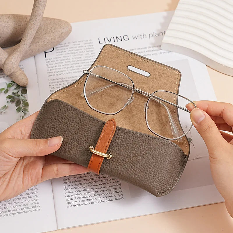Le Havre, étui à lunettes de soleil simili cuir, ligne rétro, vue produit 4 (4 sur 11)