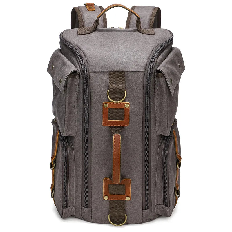 Antony, sac à dos en toile cirée et cuir, ligne vintage, vue produit 8 (8 sur 9)