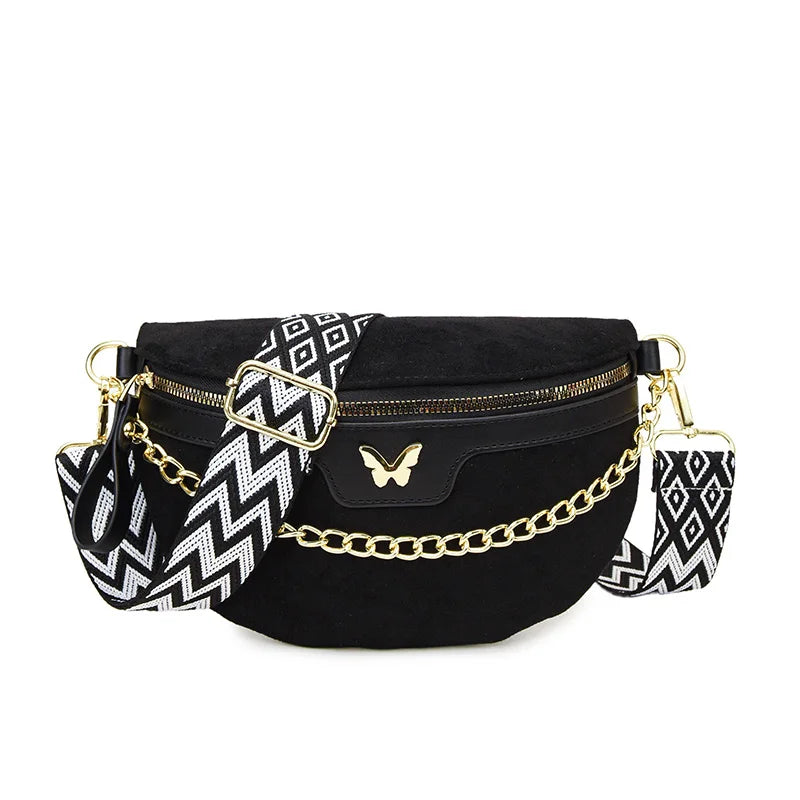 Noisy-le-Sec, sac de poitrine en faux daim, esprit bohème, vue produit 9 (9 sur 9)