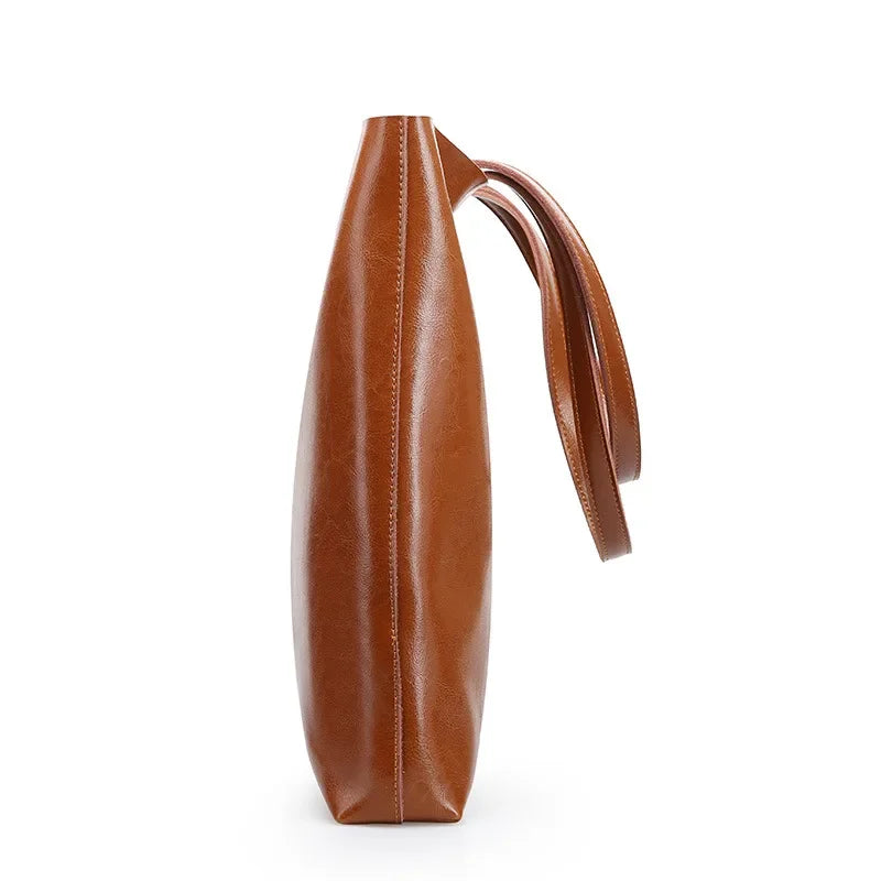 Blois, sac cabas en cuir véritable, fermeture zippée, vue produit 3 (3 sur 10)
